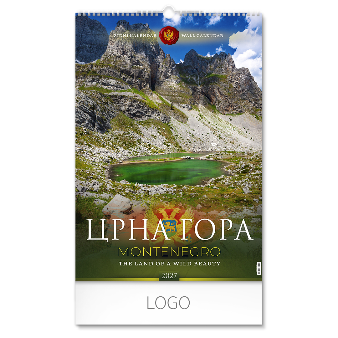 CRNA GORA, zidni kalendar: 7 listova, dvomesečni. SKU: 70015