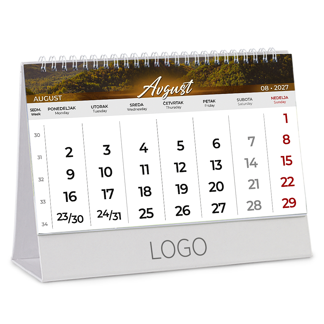 PRIRODA 16, stoni kalendar: 13 listova, mesečni. SKU: 70016