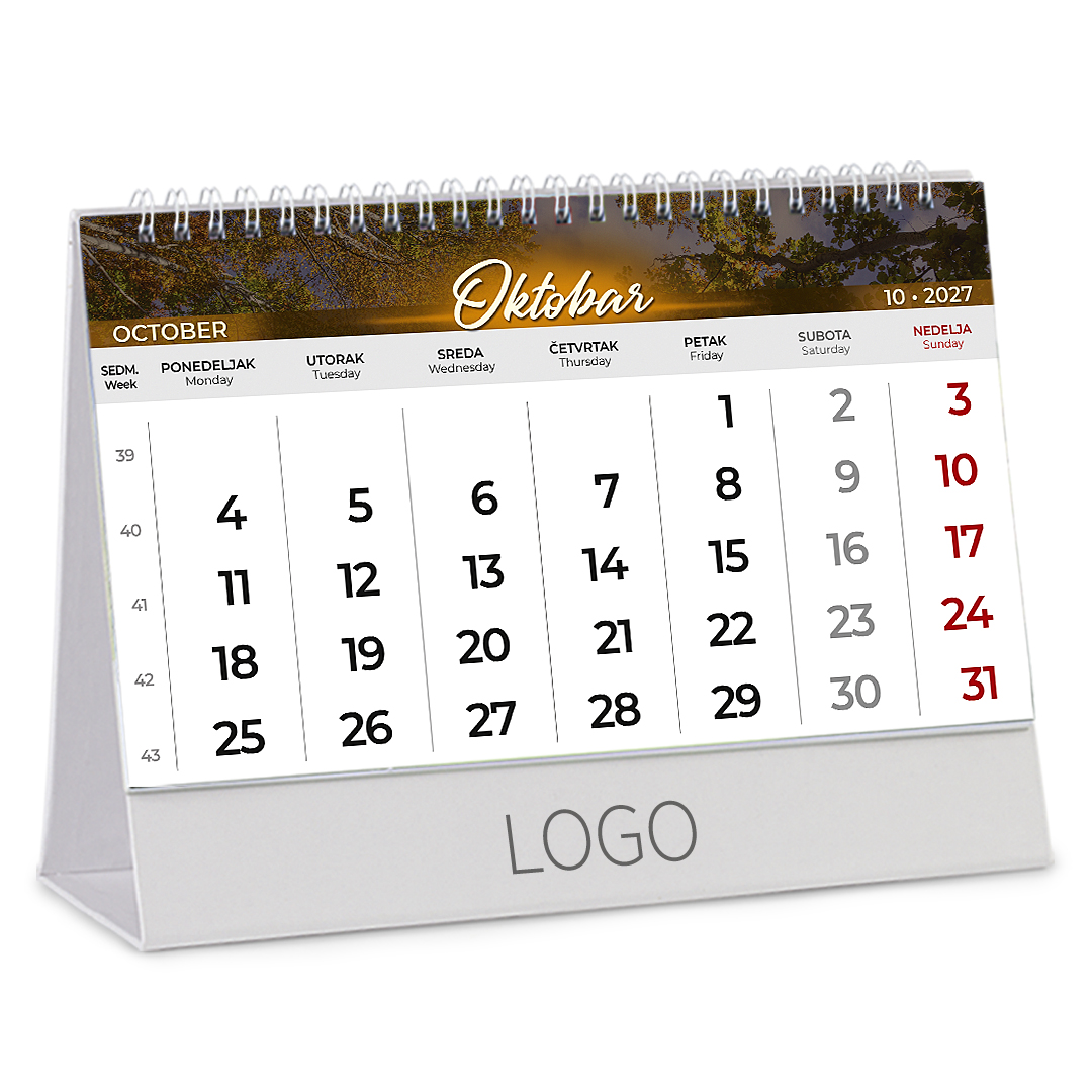 PRIRODA 16, stoni kalendar: 13 listova, mesečni. SKU: 70016