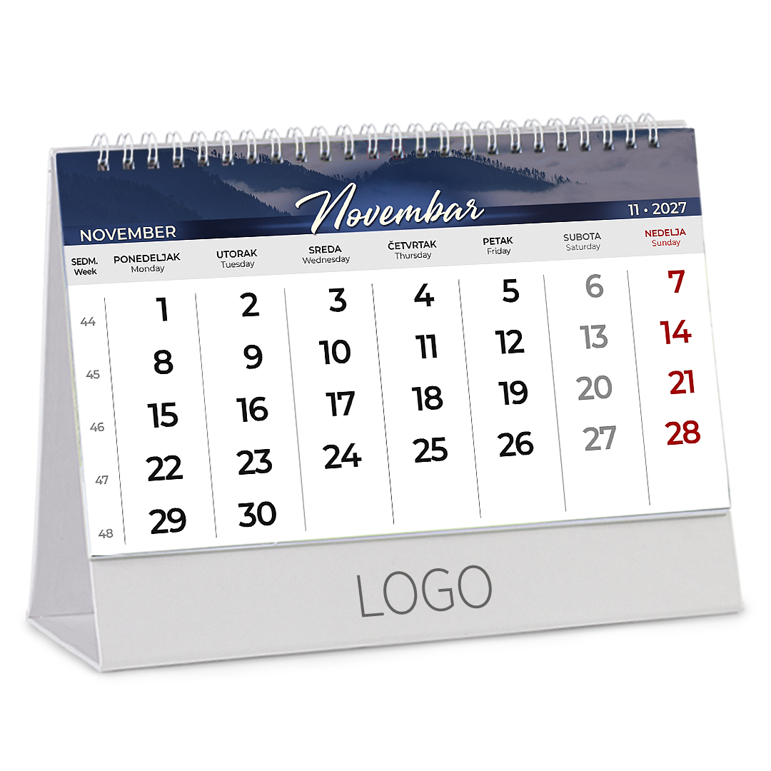 PRIRODA 16, stoni kalendar: 13 listova, mesečni. SKU: 70016