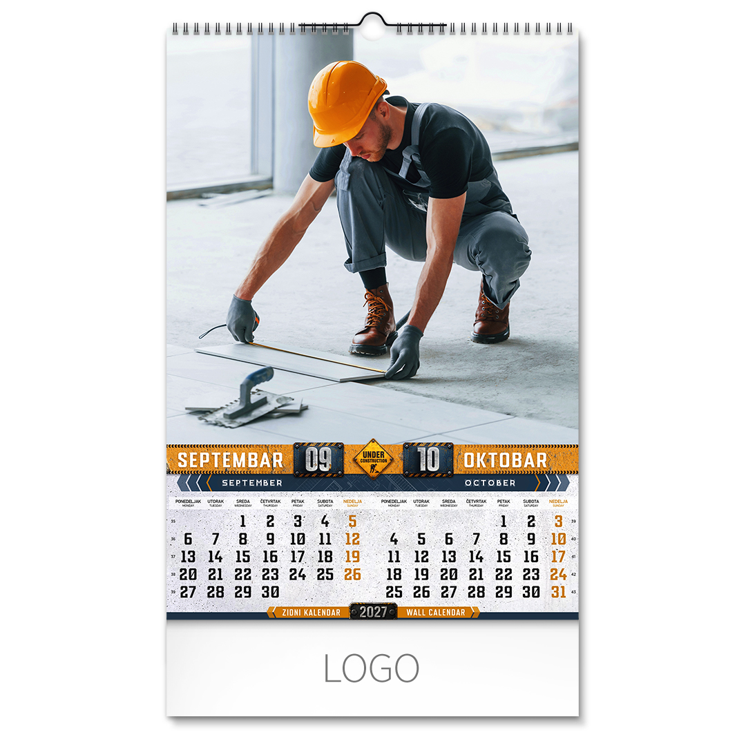 GRADILIŠTE, zidni kalendar: 7 listova, dvomesečni. SKU: 70038